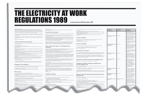 840x570mm The Electricity at Work Regulation 1989 Wallchart