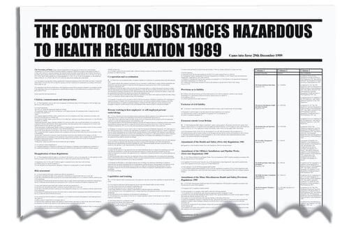 840x570mm COSHH Regulation 1989 Wallchart