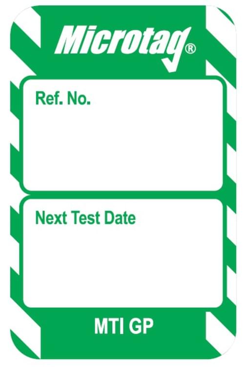 Scafftag Microtag Next Test Date Inserts Green Pack of 20