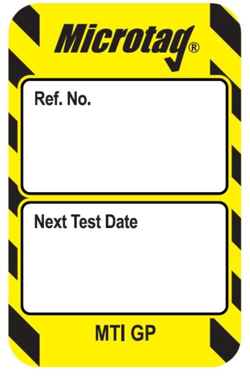 Scafftag Microtag Next Test Date Inserts Yellow Pack of 20