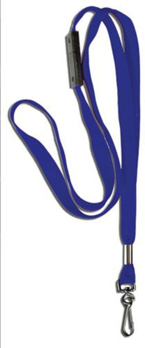 Plain 'Breakaway' Badge Lanyards - Blue (10)