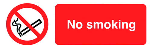 50x150mm No Smoking - Pk of 6