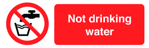 50x150mm Not Drinking Water - Pk of 6