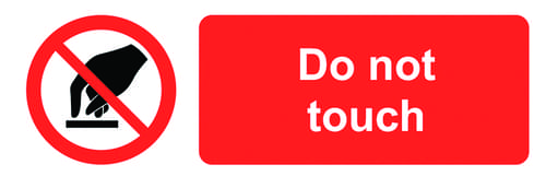 50x150mm Do Not Touch - Pk of 6