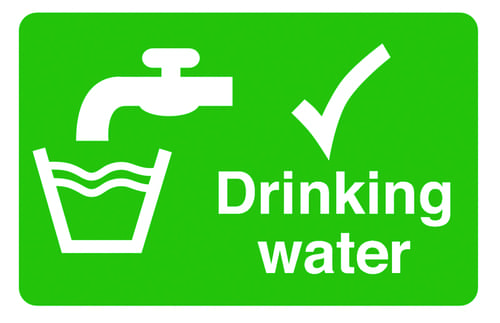 58x90mm Drinking Water - Pk of 6