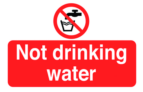 58x90mm Not Drinking Water - Pk of 6