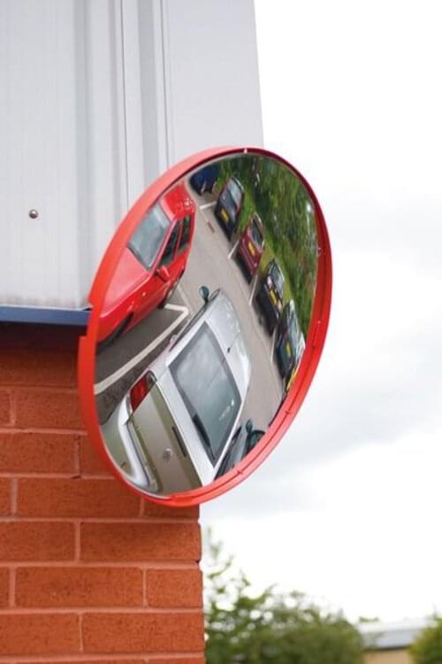 Red 500mm Industrial Safety Mirror