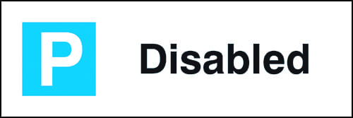 200x600mm Disabled Parking Sign - Rigid