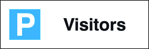 200x600mm Visitors Parking Sign - Rigid