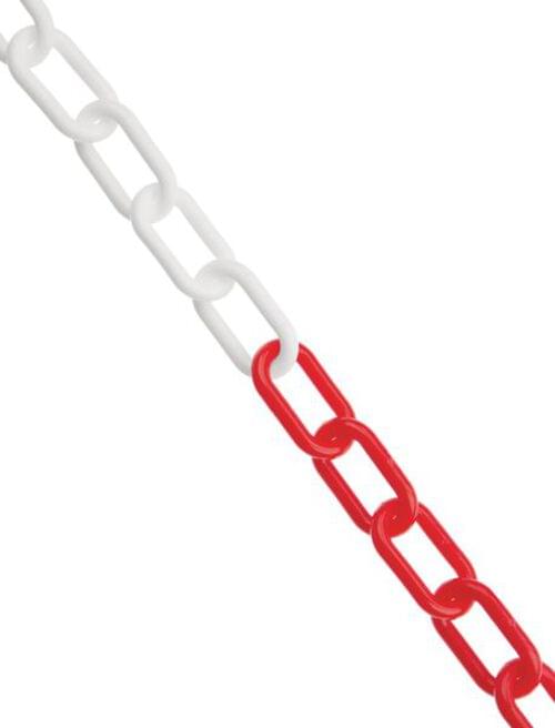 Plastic Chain - 6mm x 25m - Red & White