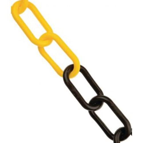 Plastic Chain - 10mm x 25m - Black & Yellow