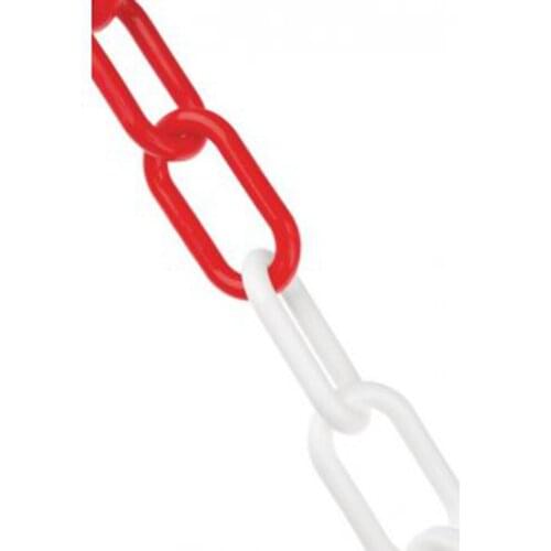Plastic Chain - 10mm x 25m - Red & White