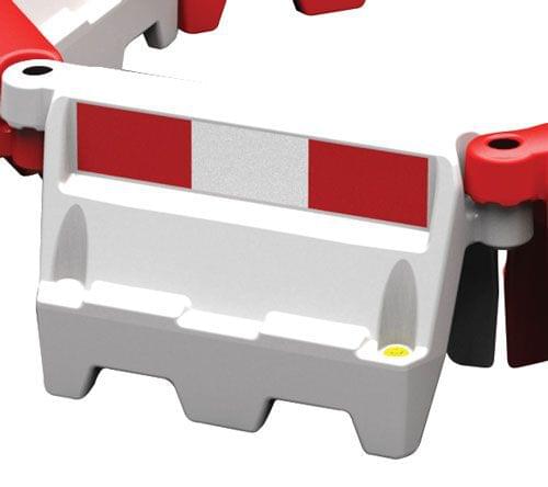 Roadbloc Barrier - White with Strip