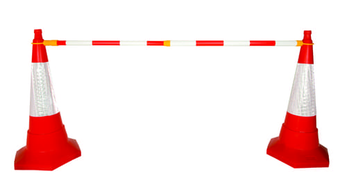 Extending Barrier Cone Pole Red/White