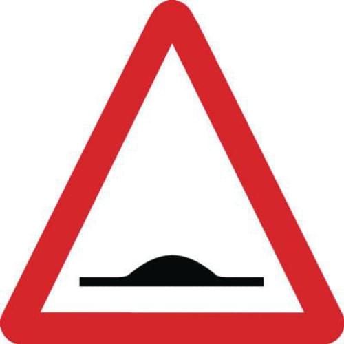 600mm Speed Bump Class 1 Reflective Traffic Sign (Post)