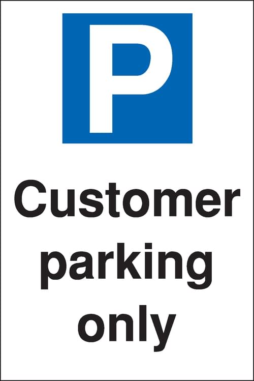 400x300 Customer parking only