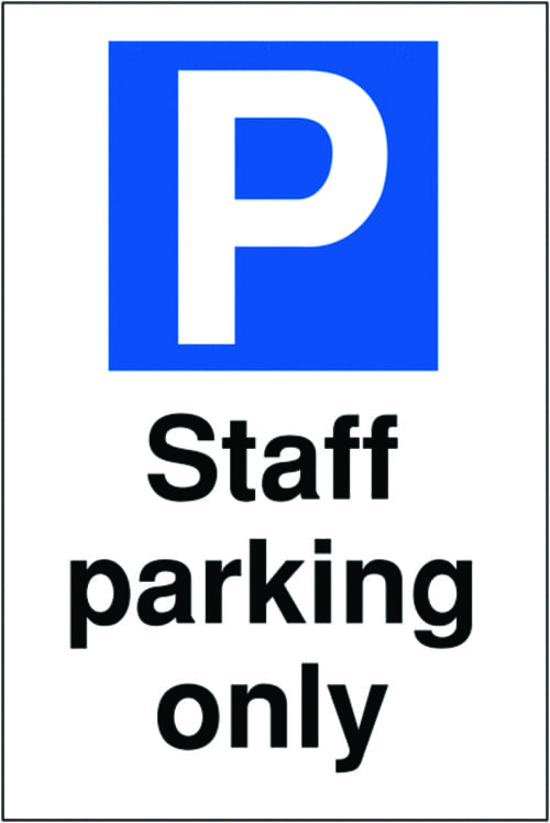 400x300 Staff parking only