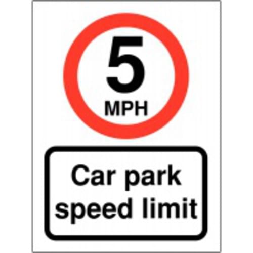 400X300mm 5mph Car Park Speed Limit