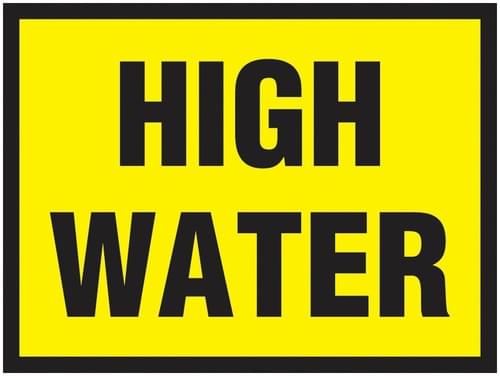 450x600mm High Water Stanchion Sign