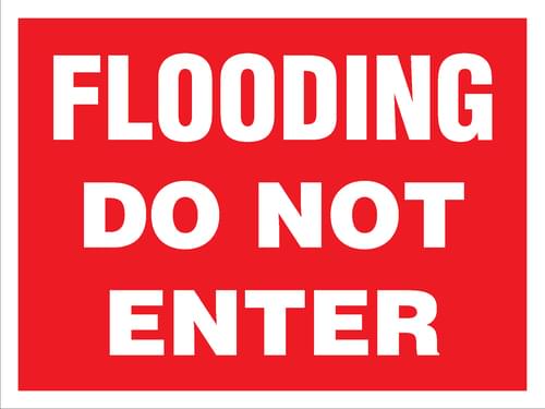 450x600mm Flooding Do Not Enter Stanchion Sign