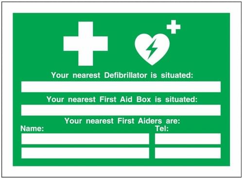 240x327mm Your Nearest Defibrillator Is Situated