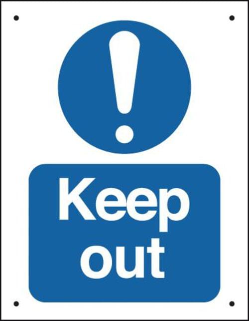 400x300mm Keep out Vandal resistant sign