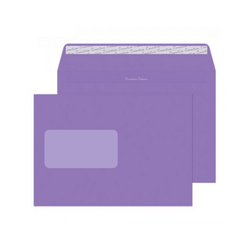 Blake Creative Colour Summer Violet Peel and Seal Wallet Window C5 162x229mm 120gsm (Pack 500)