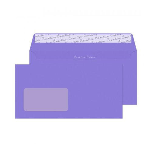 Blake Creative Colour Summer Violet Peel and Seal Wallet Window DL 114x229mm 120gsm (Pack 500)