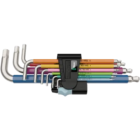 Wera 3950SPKL/9SM HEX KEY SET 1.5-10MM MULTICOLOUR STAINLESS 9PC