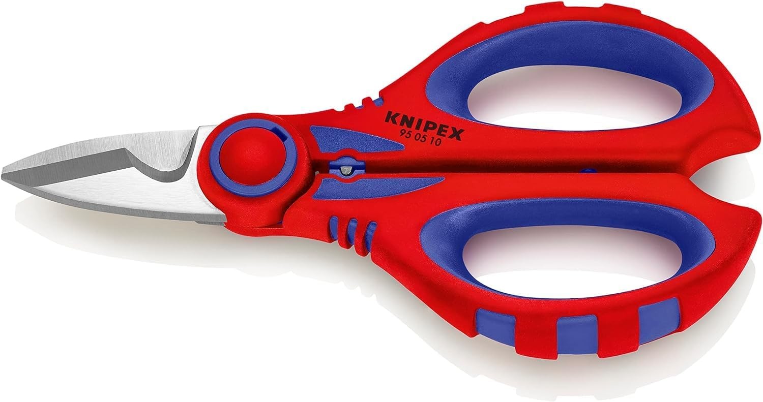 Knipex Electricians' Shears with multi-component grips, glass fibre reinforced plastic 160 mm