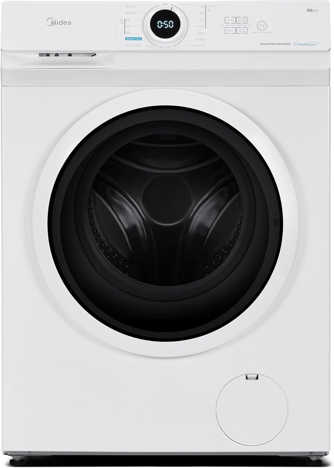 Midea MF10EW80BA Freestanding Washing Machine -8kg Load, Energy Class A