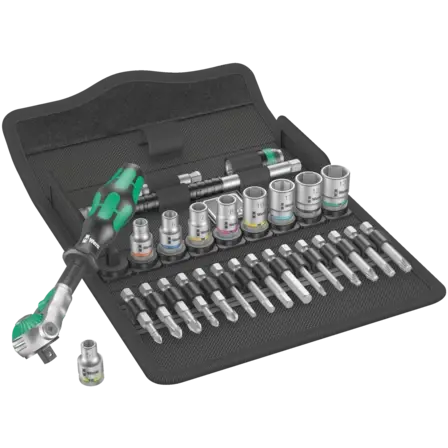 Wera 8100SA6 SOCKET SET 1/4" DRIVE METRIC ZYKLOP SPEED