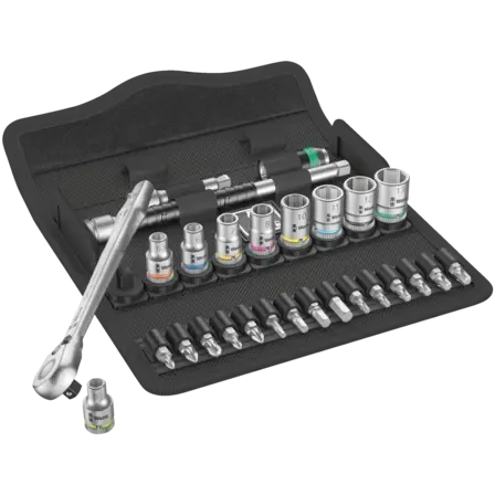 Wera 8100SA8 SOCKET SET 1/4" DRIVE METRIC ZYKLOP METAL SWITCH