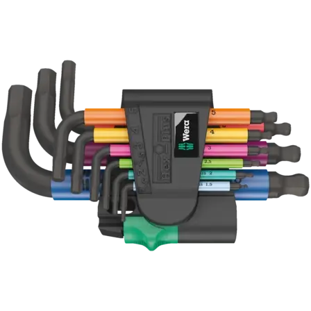 Wera 950/9 HEX-PLUS MULTICOLOUR 2 L-KEY SET METRIC BLACKLASER 9PC