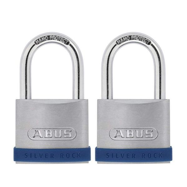 ABUS Silver Rock 5/50 Padlock Twin Pack