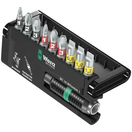 Wera 8700/9BTZ BITCHECK SL/PH/PZ EXTRA TOUGH BITORSION 10PC