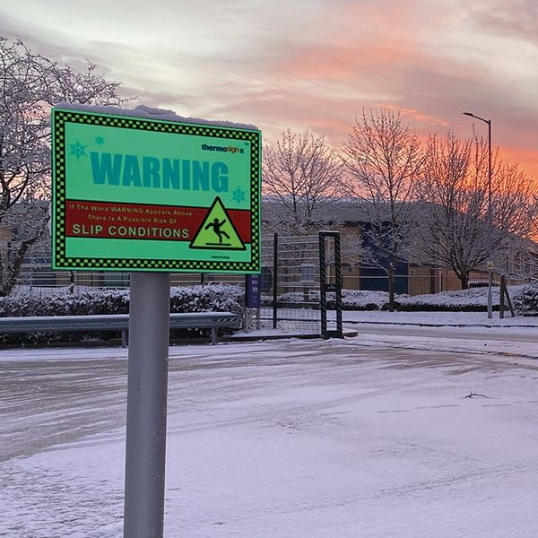 Ice Warning Sign