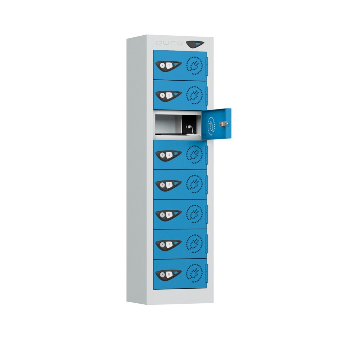 Pure 8 Door Mini Mobile Phone Locker - Non Charging