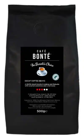 Cafe Bonte Decaf Beans 500g x 10