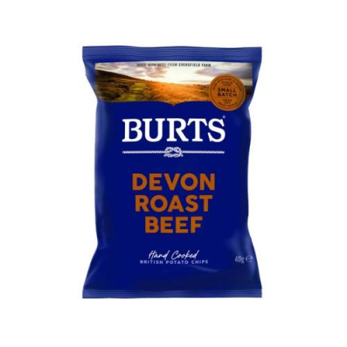 Burts Devon Roast Beef Crisps 40g x 20