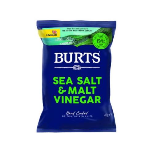 Burts Salt & Vinegar Crisps 40g x 20