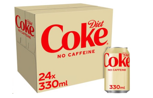 Diet Coke Caffeine Free Cans 330ml x 24
