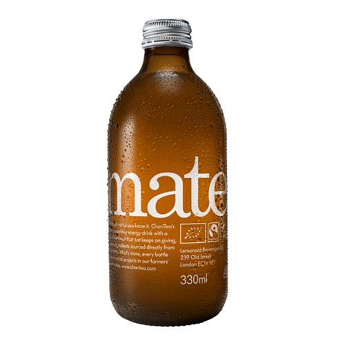 ChariTea Organic Sparkling Mate (may-tah) Iced Tea with Lemon & Orange 330ml Glass x 12