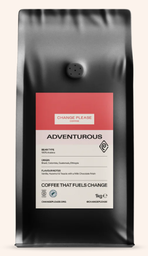 Change Please Adventurous 100% Arabica Espresso Coffee Beans 1kg x 8