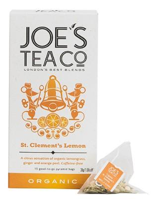 Joe’s Tea Co. St. Clement's Lemon Organic Pyramid Tea Bags pk 15 x 6