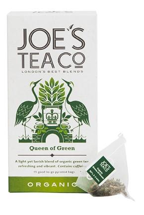 Joe’s Tea Co. Queen of Green Organic Pyramid Tea Bags pk 15 x 6