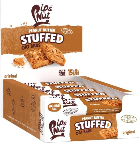 Pip & Nut Peanut Butter Original Stuffed Oat Bar (Vegan) (B Corp) 48g x 15