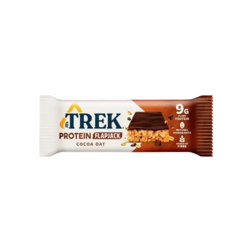 TREK Protein Flapjack Cocoa Oat Bar (GF) (Vegan) 50g x 16