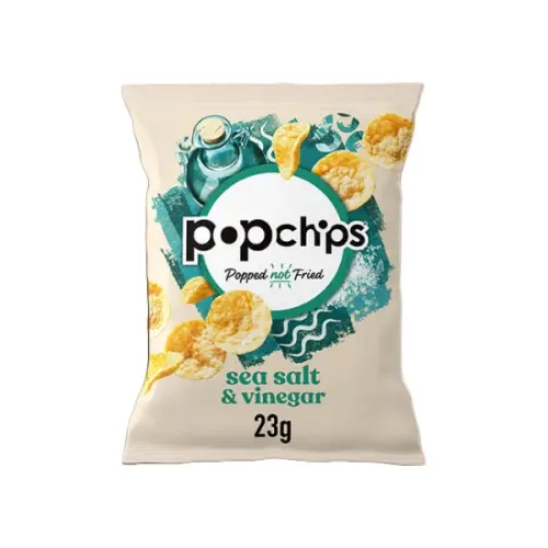 Popchips Salt & Vinegar Crisps (Vegan) (GF) 23g x 24