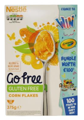 Nestle GoFree Gluten Free Corn Flakes 375g x 4